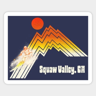 Squaw Valley Tahoe California 70s/80s Retro Souvenir Style Skiing Magnet